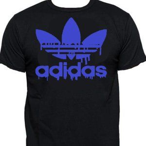 Adidas Drip Dark Blue Logo Tee